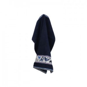 Handdoek - Vogels - Donker Blauw